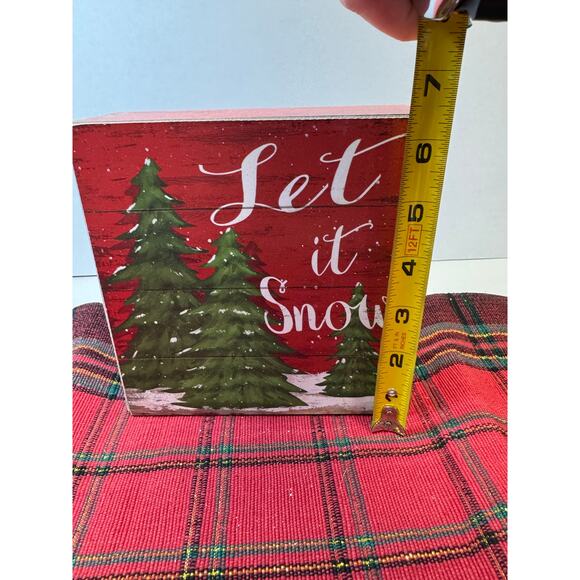 Christmas Sign / Let it Snow / EUC - Picture 3 of 3